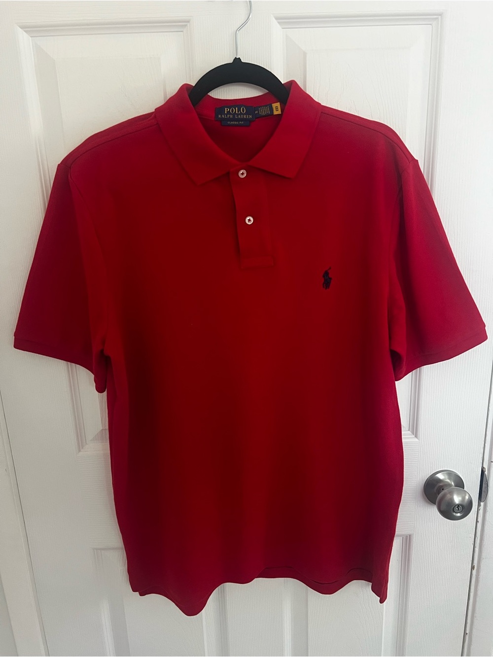 Ralph‎ Lauren Red Short-Sleeve Polo with Navy Pony